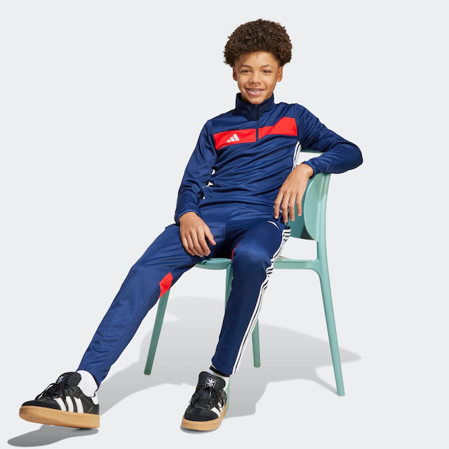 adidas Performance Trainingsshirt »TIRO 25 ESSENTIALS KIDS TRAININGSOBERTEIL« für Kinder, mit Reißverschluss, ohne Ausschnitt