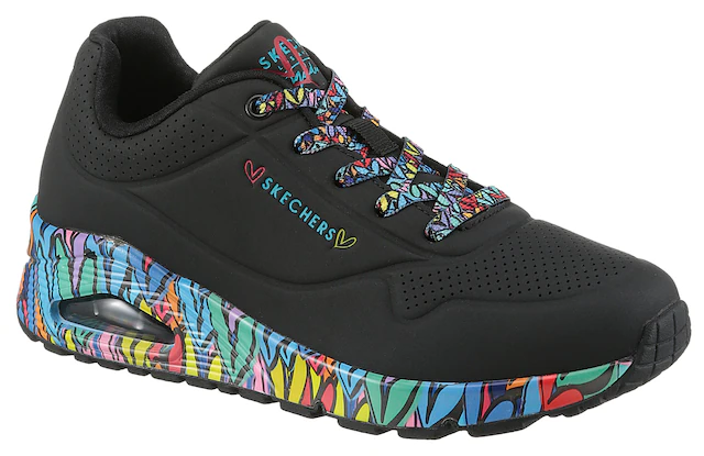 Skechers Sneaker »UNO« Plateausneaker, Schnürschuh mit Keilabsatz