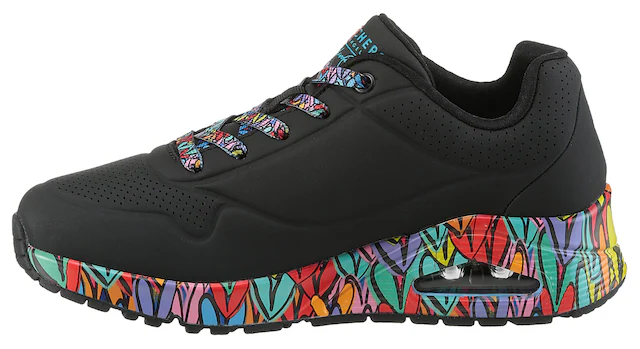 Skechers Sneaker »UNO« Plateausneaker, Schnürschuh mit Keilabsatz