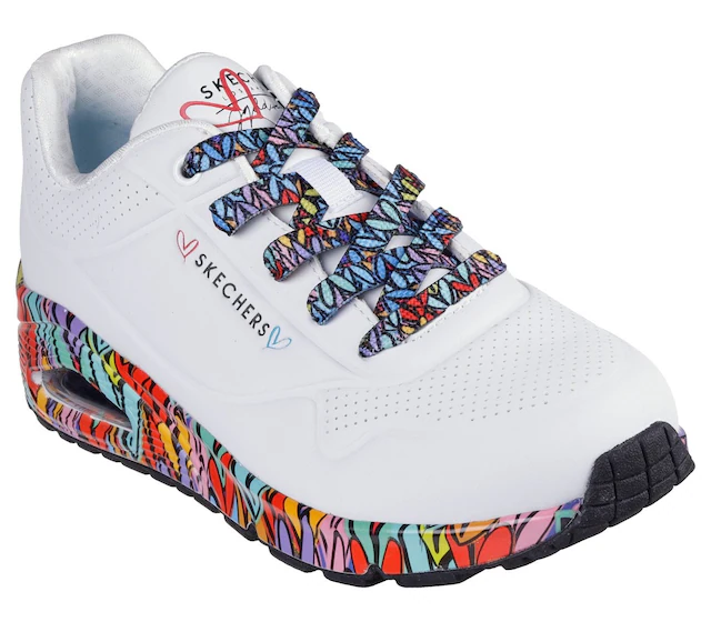 Skechers Sneaker »UNO« Plateausneaker, Schnürschuh mit Keilabsatz