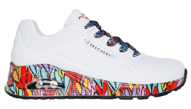 Skechers Sneaker »UNO« Plateausneaker, Schnürschuh mit Keilabsatz
