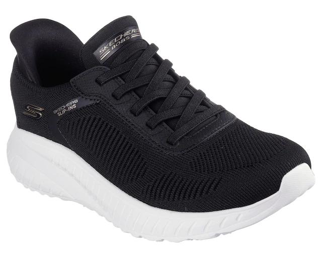 Skechers Slip-On Sneaker »BOBS SQUAD CHAOS-CURRENT MUSE« , Slipper, Freizeitschuh in veganer Verarbeitung