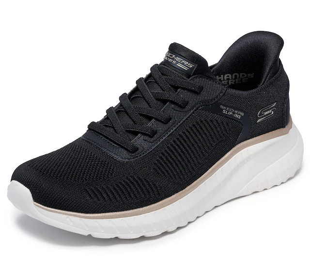Skechers Slip-On Sneaker »BOBS SQUAD CHAOS-CURRENT MUSE« , Slipper, Freizeitschuh in veganer Verarbeitung