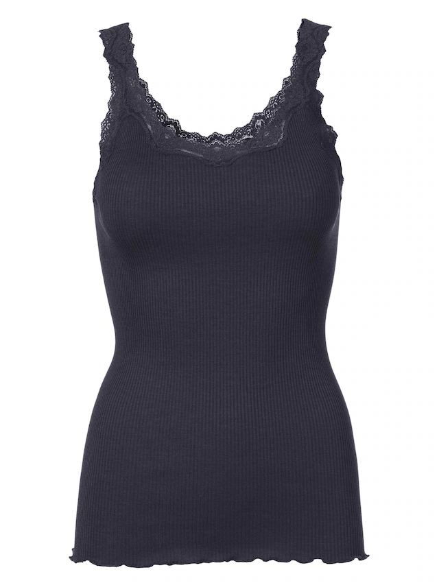 rosemunde Spitzentop »Babette Silk Top mit Seide« umgedrehter Vintage-Spitzenbesatz, feminin, bequem, Seidenmix