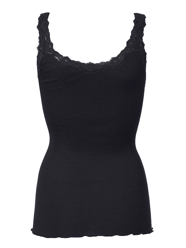 rosemunde Spitzentop »Babette Silk Top mit Seide« umgedrehter Vintage-Spitzenbesatz, feminin, bequem, Seidenmix