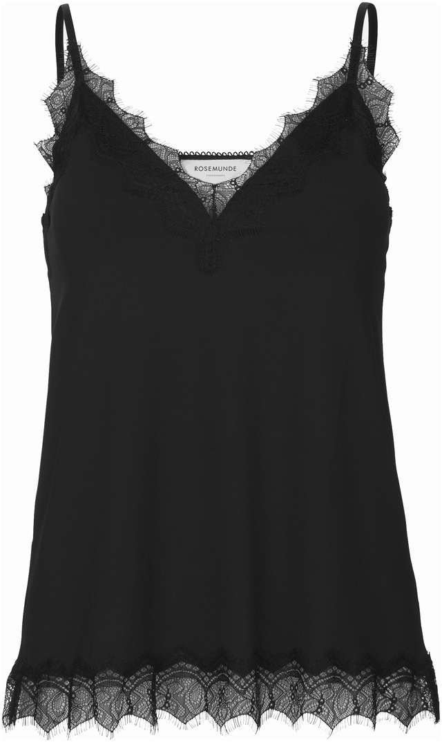 rosemunde Spaghettitop »Billie Strap Top« Vintage-Spitzenbesatz an Ausschnitt und Saum, feminin