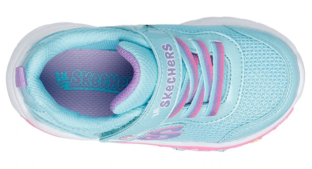 Skechers Lauflernschuh »PLAY SCENE-FUN SQUAD« Sneaker mit bunten Motiven verziert, Größenschablone zum Download