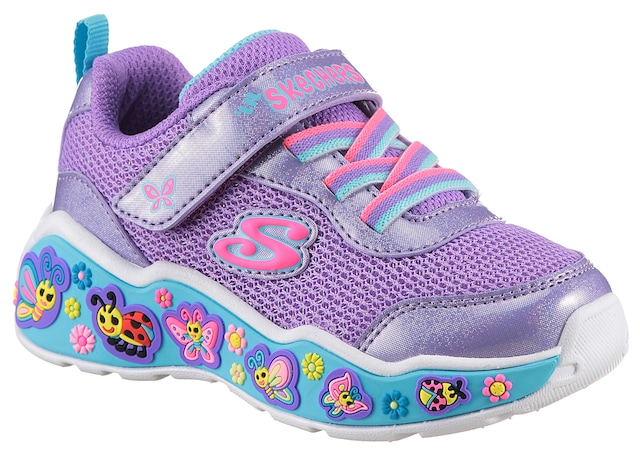 Skechers Lauflernschuh »PLAY SCENE-FUN SQUAD« Sneaker mit bunten Motiven verziert, Größenschablone zum Download