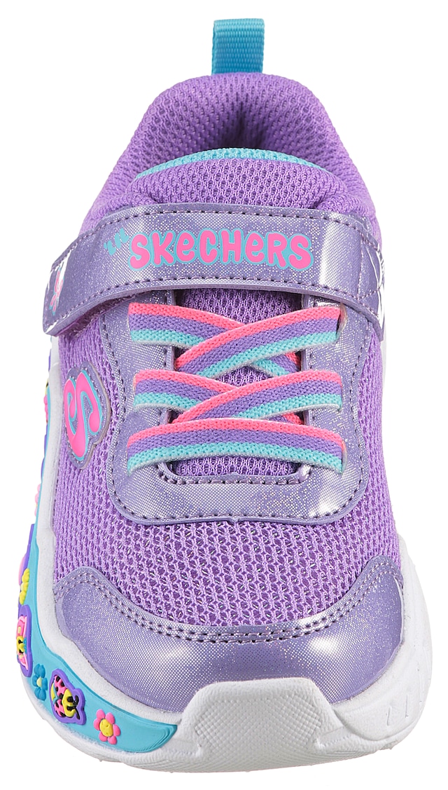 Skechers Lauflernschuh »PLAY SCENE-FUN SQUAD« Sneaker mit bunten Motiven verziert, Größenschablone zum Download