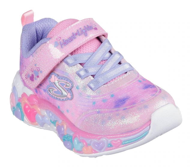 Skechers Lauflernschuh »ETERNAL HEART LIGHTS« Blink,-Klettschuh mit Herz-Applikation, Größenschablone zum Download