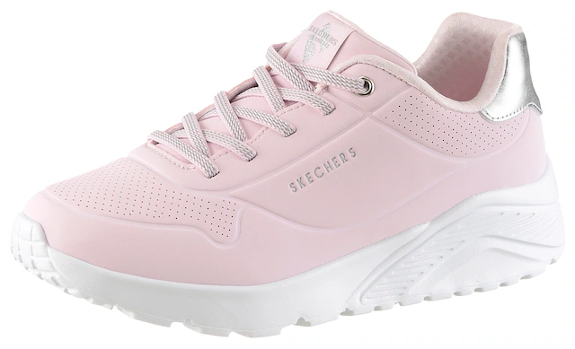 Skechers Sneaker »UNO LITE« , Schnür,-Plateausneaker mit Metallic, Größenschablone zum Download