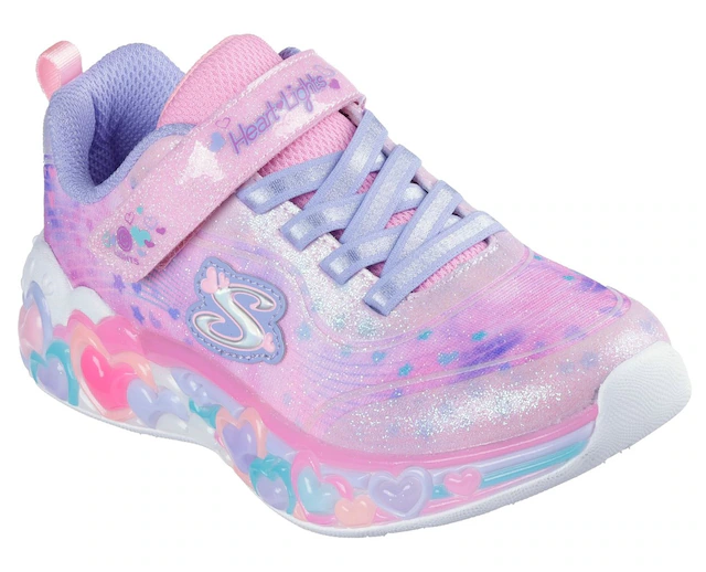 Skechers Sneaker »ETERNAL HEART LIGHTS« Blink,-Klettschuh mit Herz-Applikation, Größenschablone zum Download