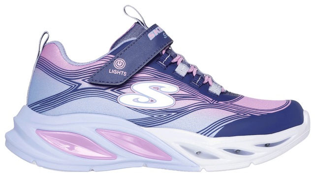 Skechers Sneaker »COSMIC GLOW LIGHTS« Klettschuh mit Glitzer, Größenschablone zum Download