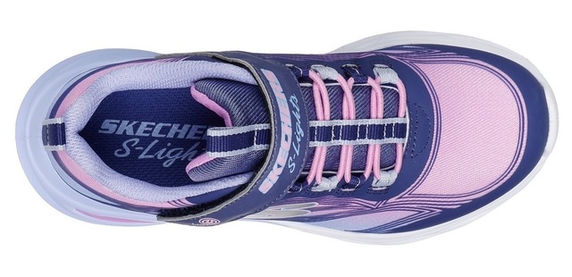 Skechers Sneaker »COSMIC GLOW LIGHTS« Klettschuh mit Glitzer, Größenschablone zum Download
