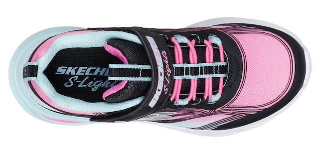 Skechers Sneaker »COSMIC GLOW LIGHTS« Klettschuh mit Glitzer, Größenschablone zum Download