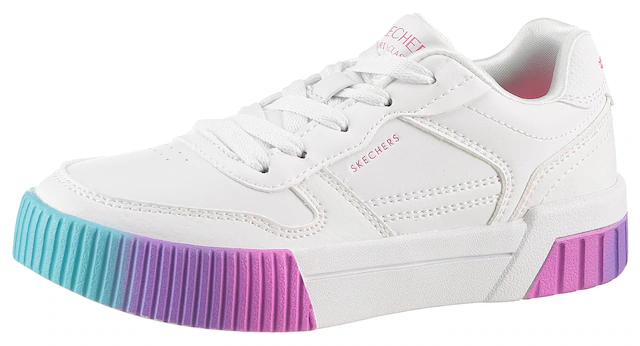 Skechers Sneaker »JADE-SOFT GLOW« , Schnürschuh mit Regenbogenlaufsohle, Größenschablone zum Download