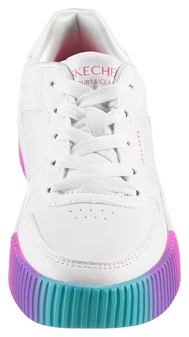 Skechers Sneaker »JADE-SOFT GLOW« , Schnürschuh mit Regenbogenlaufsohle, Größenschablone zum Download