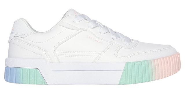Skechers Sneaker »JADE-SOFT GLOW« , Schnürschuh mit Regenbogenlaufsohle, Größenschablone zum Download