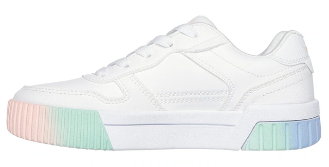 Skechers Sneaker »JADE-SOFT GLOW« , Schnürschuh mit Regenbogenlaufsohle, Größenschablone zum Download