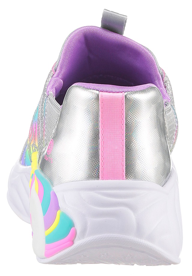 Skechers Slip-On Sneaker »UNICORN DREAMS LIGHTS« Glitzer,-Blinkschuh zum Schlupfen, Größenschablone zum Download