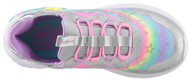 Skechers Slip-On Sneaker »UNICORN DREAMS LIGHTS« Glitzer,-Blinkschuh zum Schlupfen, Größenschablone zum Download
