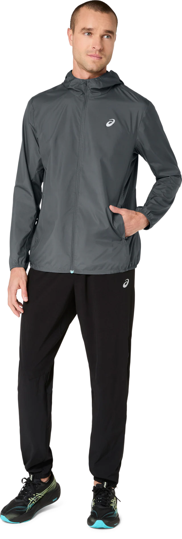 Asics Laufjacke »ASICS CORE JACKET« mit Kapuze Wasserabweisend, Windabweisend, Atmungsaktiv