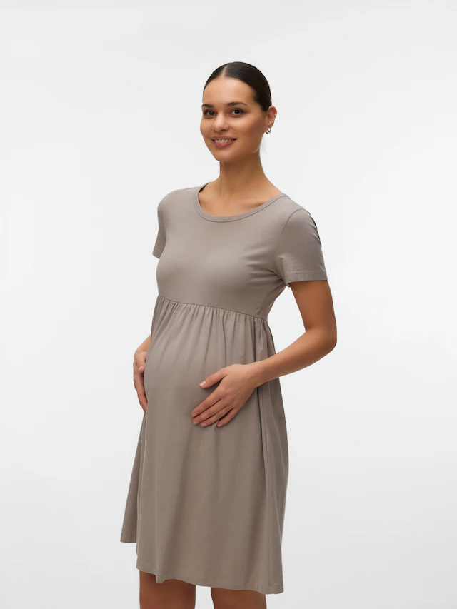 Mamalicious Jerseykleid »MLMIA SS JRS ABK SKATER DRESS NOOS« Baumwollmischung, regular fit