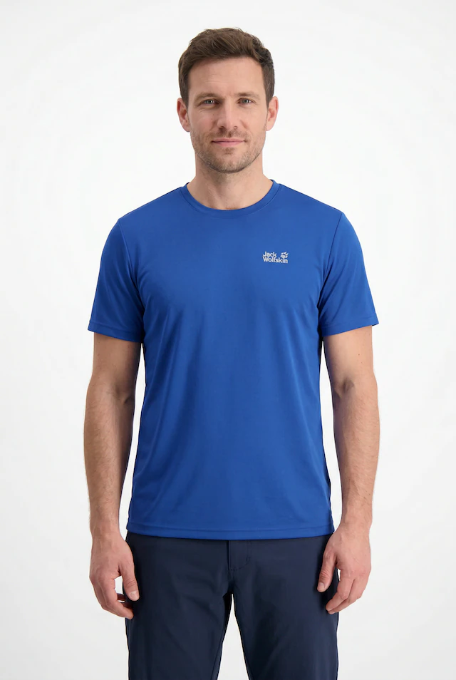 Jack Wolfskin Funktionsshirt »TECH T M« atmungsaktiv, Kurzarm, mit Rundhalsausschnitt, ohne Verschluss