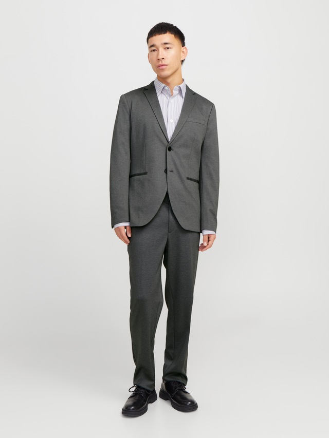 Jack & Jones Anzughose »JPRJAXON Businesshose mit mittlerer Bundhöhe« unifarben, modisch, slim fit, Materialmix