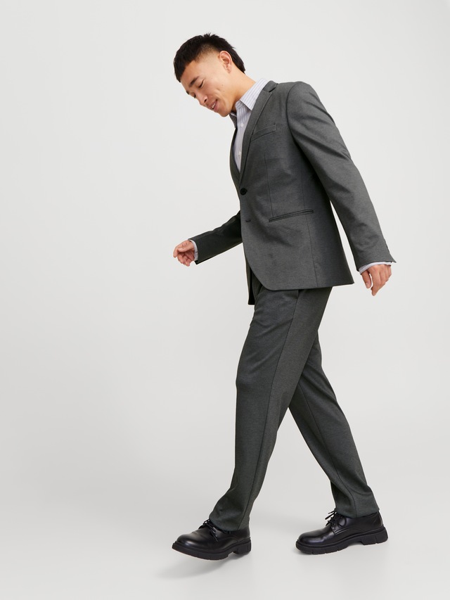 Jack & Jones Anzughose »JPRJAXON Businesshose mit mittlerer Bundhöhe« unifarben, modisch, slim fit, Materialmix