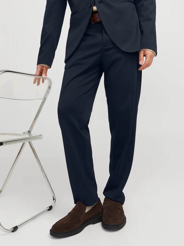 Jack & Jones Anzughose »JPRJAXON Businesshose mit mittlerer Bundhöhe« unifarben, modisch, slim fit, Materialmix