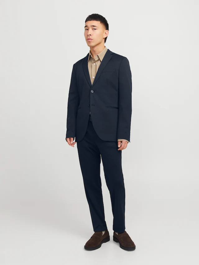 Jack & Jones Anzughose »JPRJAXON Businesshose mit mittlerer Bundhöhe« unifarben, modisch, slim fit, Materialmix