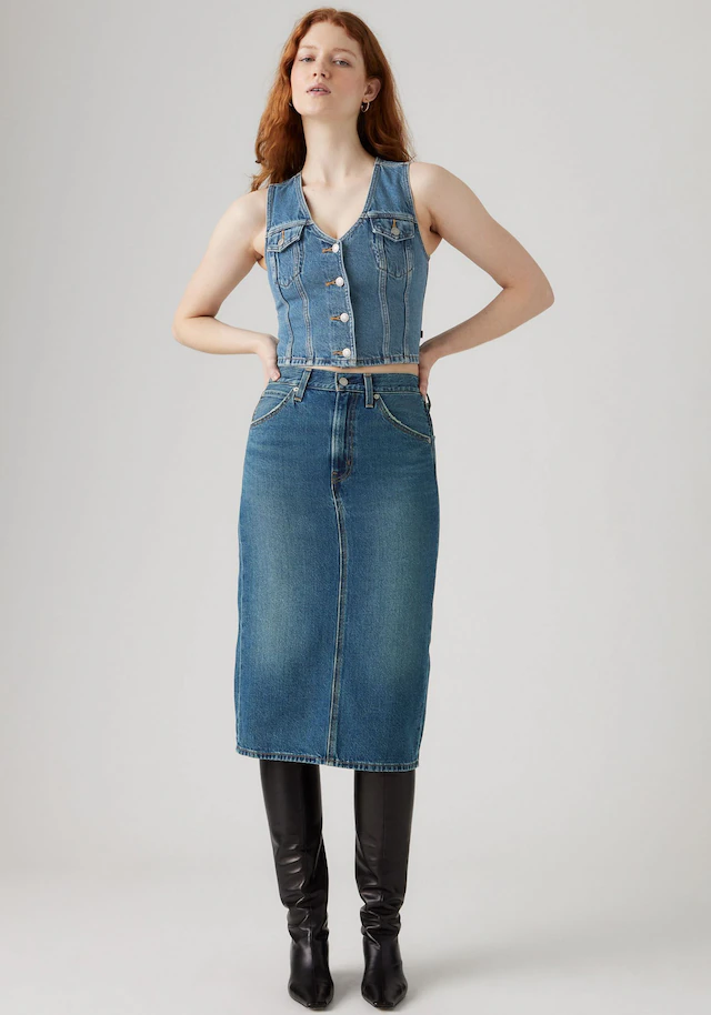 Levi's® Jeansrock »HR BACK SLIT SKIR« mit Schlitz hinten
