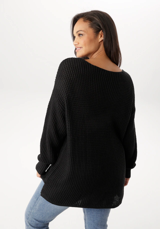Aniston PLUS Strickpullover im dezenten Ajour-Strickmuster
