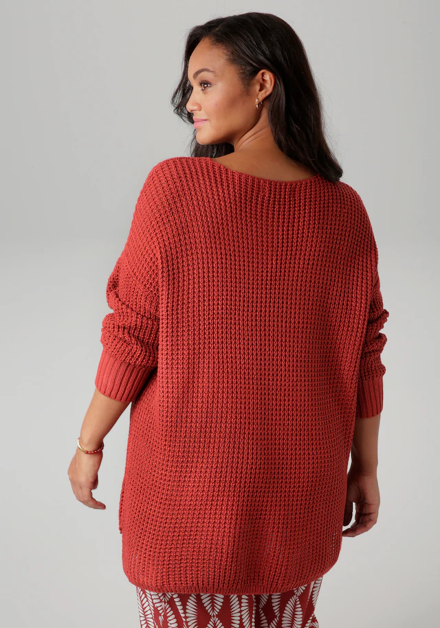 Aniston PLUS Strickpullover im dezenten Ajour-Strickmuster