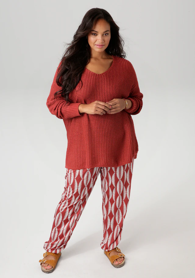 Aniston PLUS Strickpullover im dezenten Ajour-Strickmuster