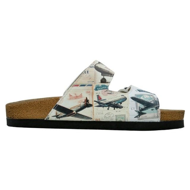 DOGO Pantolette »Stella Pantolette Aeroplanes Damen Sandalen, Stella Pantolette« Handgefertigt