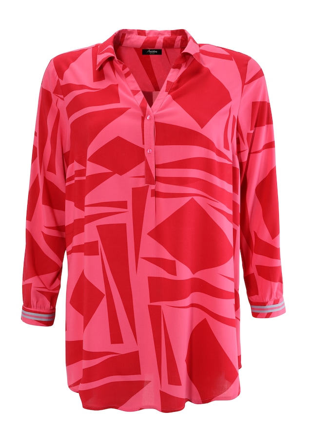 Aniston PLUS Longbluse mit farbenfrohem, großflächigem Druck