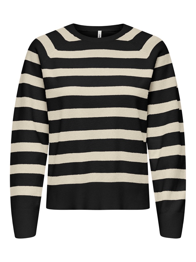 ONLY Rundhalspullover »ONLAMA LIFE LS RAGLAN O-NECK CC KNT«