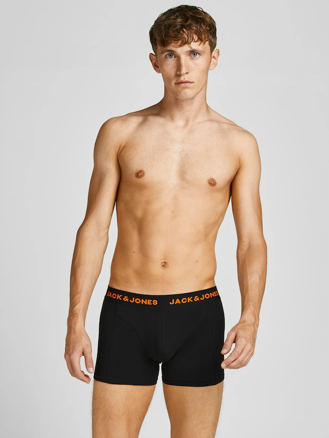 Jack & Jones Trunk »JACBLACK eng anliegend, bequem mit elastischem Bund« Packung, 5 Stk. unifarben & meliert, Baumwollmischung, elastisches Bündchen