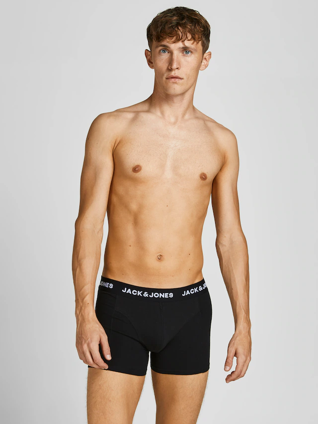 Jack & Jones Trunk »JACBLACK eng anliegend, bequem mit elastischem Bund« Packung, 5 Stk. unifarben & meliert, Baumwollmischung, elastisches Bündchen
