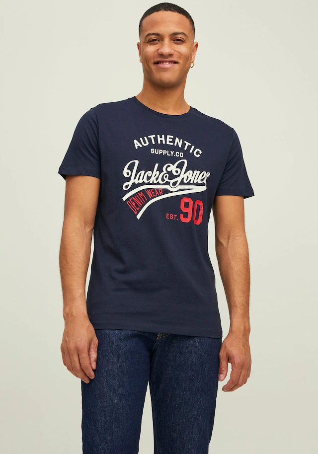 Jack & Jones Rundhalsshirt »JJETHAN TEE SS CREW NECK 3PK MP NOOS« Packung, 3er-Pack, 3