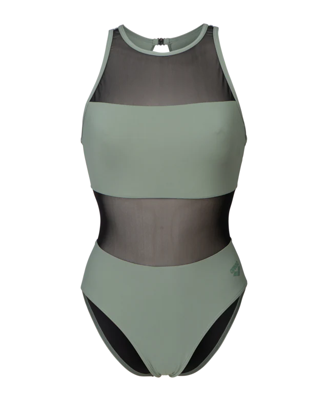 Arena Badeanzug »arena Feel Damen Mesh Panels Vent Back Badeanzug« Mit transparenten Einsätzen