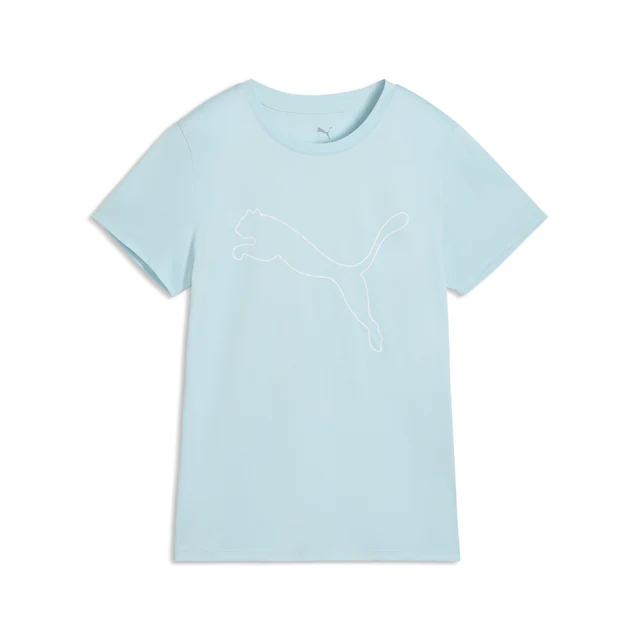 PUMA Trainingsshirt »W TAD ESSENTIAL LOGO TEE« Kurzarm, Sportmode, mit Rundhalsausschnitt