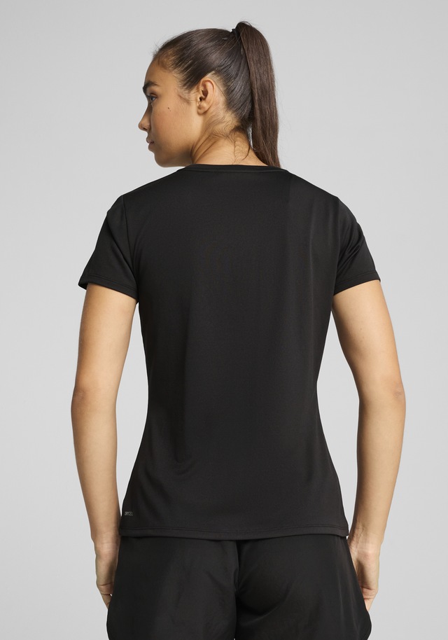 PUMA Trainingsshirt »W TAD ESSENTIAL LOGO TEE« Kurzarm, Sportmode, mit Rundhalsausschnitt