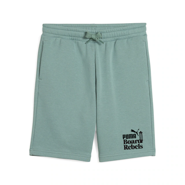 PUMA Trainingsshorts »MID90S LONG SHORTS TR B« sportlicher Stil, für Jugendliche, mit auffälligen Grafikprints