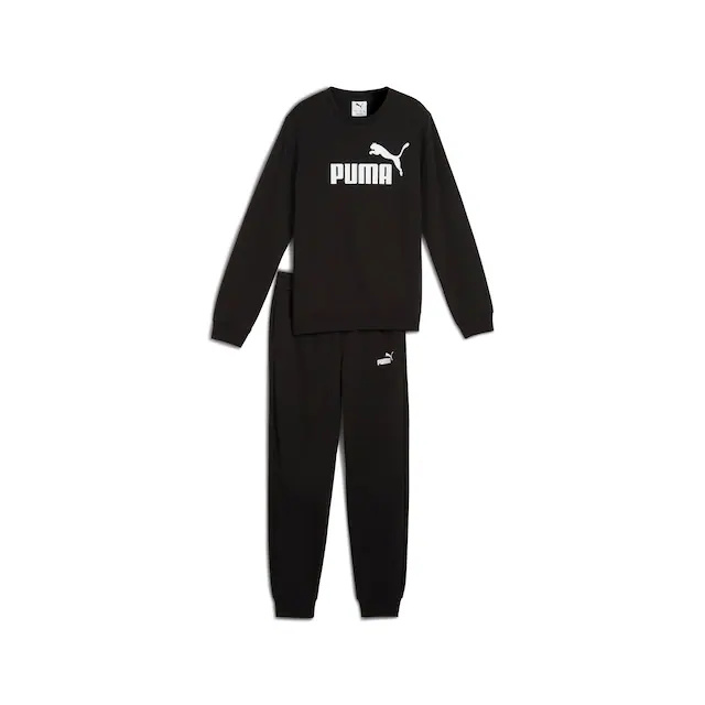 PUMA Trainingsanzug »ESS NO.1 LOGO CREW SWEAT SUIT TR B« 2 Stk. für Jugendliche, mit Rundhalsausschnitt, mit gerippten Bündchen
