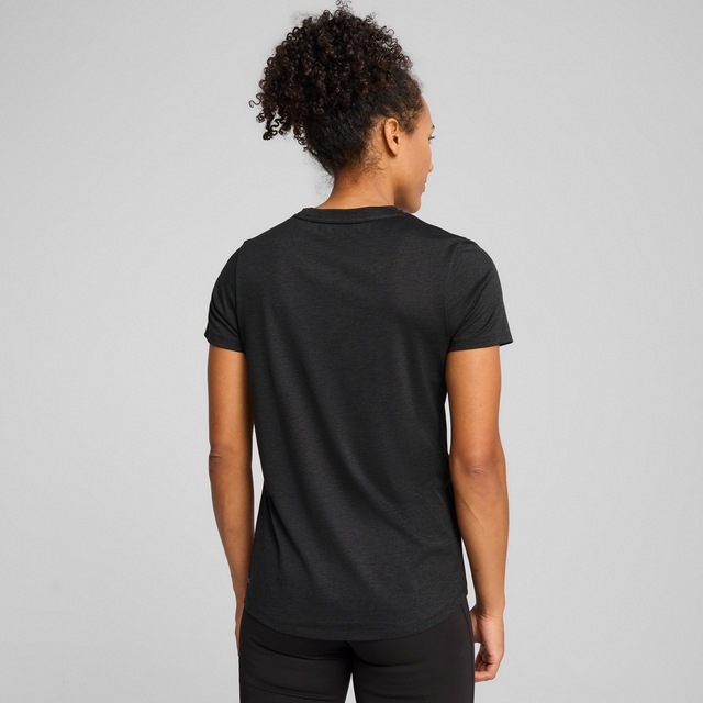 PUMA Trainingsshirt »W TAD ESSENTIAL HEATHER TEE« mit kleinem Logo auf der Brust, Kurzarm, in normaler Länge