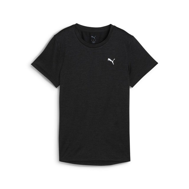 PUMA Trainingsshirt »W TAD ESSENTIAL HEATHER TEE« mit kleinem Logo auf der Brust, Kurzarm, in normaler Länge