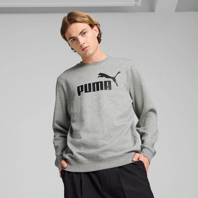 PUMA Langarmshirt »ESS NO 1 LOGO CREW FL« Langarm, reguläre Passform, Rundhalsausschnitt